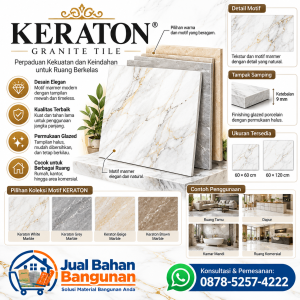 Granite Tile KERATON motif marmer elegan untuk lantai dan dinding interior