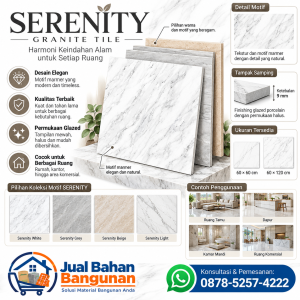 Granite Tile SERENITY – Motif Marmer Elegan
